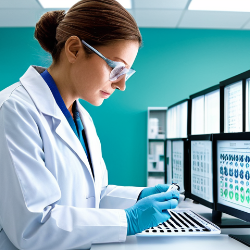Home 18 **
"A medical professional in a fully clothed, modest lab coat, examining a DNA model in a bright, clean laboratory, surrounded by research equipment. The scene highlights advancements in cancer treatment, appropriate attire, safe for work, perfect anatomy, natural proportions, professional scientific illustration, high quality."
**
