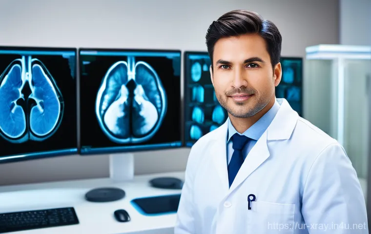 방사선사 근무 지역별 차이 - **Urban Radiologist at a State-of-the-Art Hospital:**
"A highly skilled male radiologist, in his...
