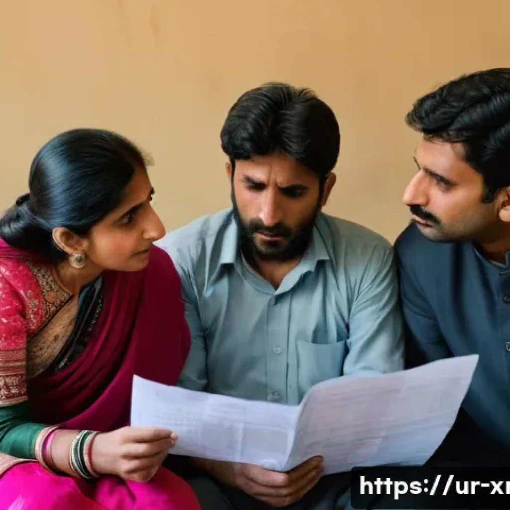 방사선사와 의료소송 사례 분석 - A candid, realistic photograph of a South Asian family (father, mother, and a young child, approxima...